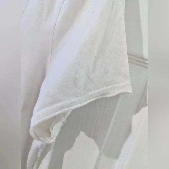 Anthropologie T.LA Sz S Classic‎ White Asymmetrical Neck TShirt - Picture 3 of 5